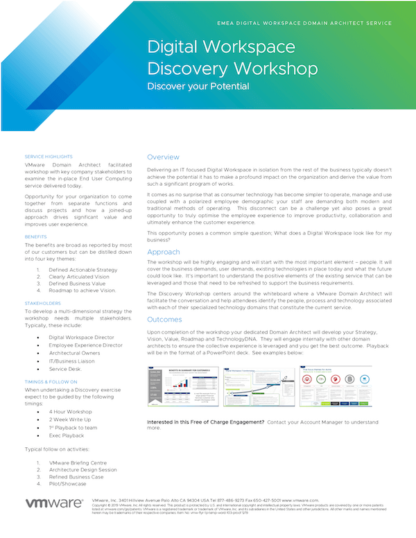 Digital Workspace Discovery Workshop SoW